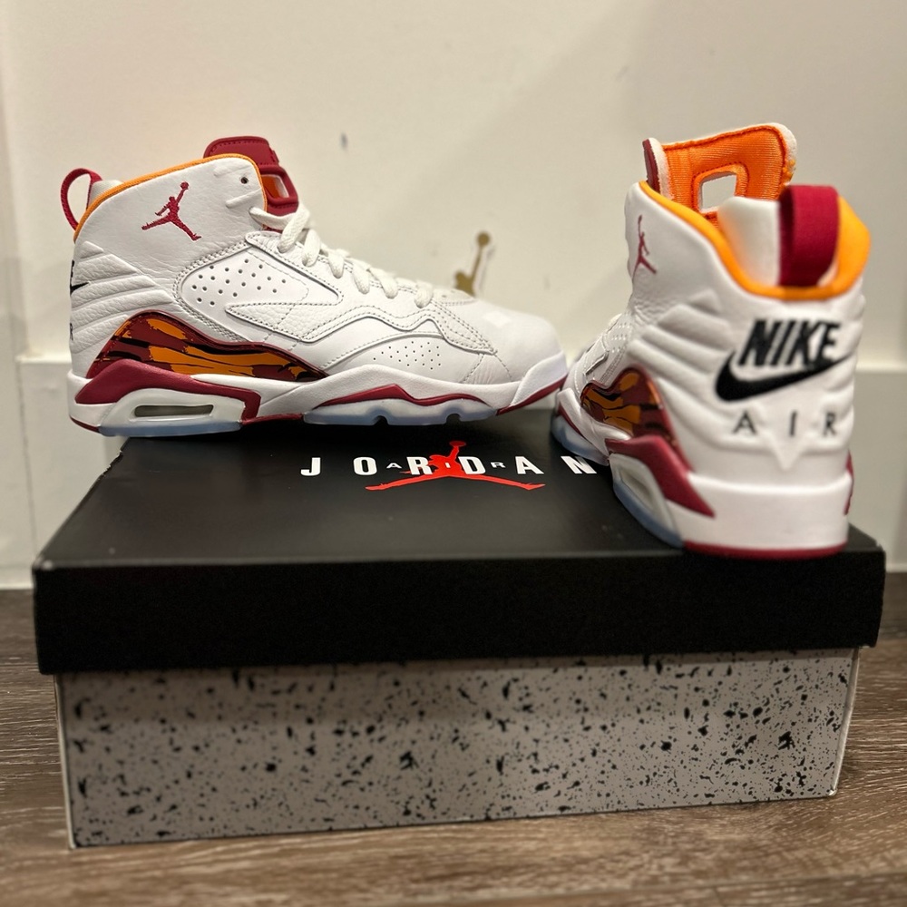 Jordan Big Kid's Jumpman White/Cardinal Red